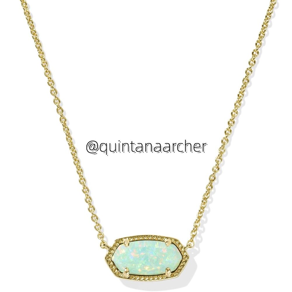 Elisa Gold Short Pendant Necklace